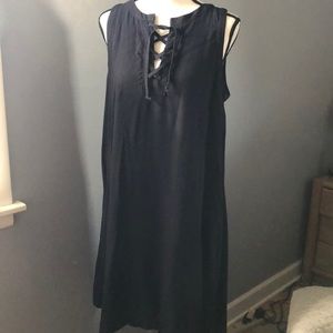 Navy swing dress
